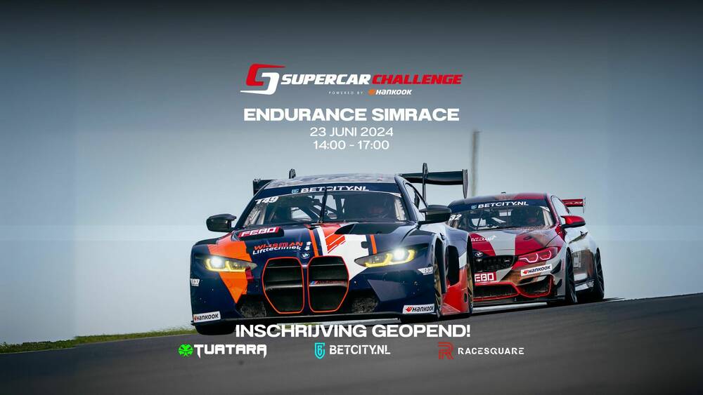 Supercar Challenge Simrace inschrijving geopend!